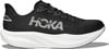 Schwarzer Hoka Laufschuh mit weißer Sohle und Logo.