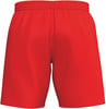 Rote Sporthose mit elastischem Bund, Rückansicht.