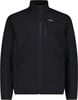 Schwarze Herrenjacke mit texturierten Einsätzen und CMP-Logo auf der Brust.