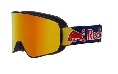 Lyžařské brýle s logem Red Bull a zrcadlovým sklem. Lyžařské brýle s logem Red Bull a zrcadlovým sklem.