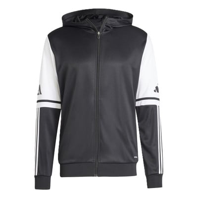 Schwarze Herrenjacke mit weißen Ärmeln und Adidas-Logo.