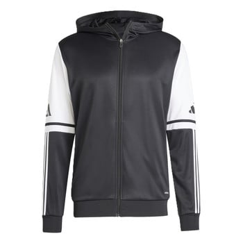 Schwarze Herrenjacke mit weißen Ärmeln und Adidas-Logo.