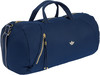 Dunkelblaue Adidas Sporttasche mit goldenen Reißverschlüssen und Logo.