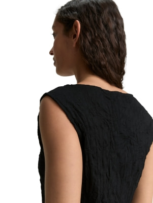 Tom Tailor Crincle V-Neck női ujjatlan póló