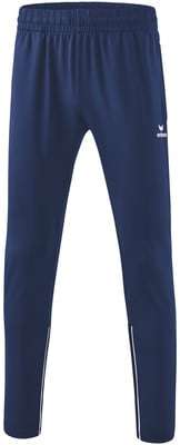 Marineblaue Sporthose mit weißem Logo und Paspel. Marineblaue Sporthose mit weißem Logo und Paspel.