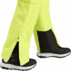 Grüne Skihose mit schwarzem Beinaufnäher und Knöchelreißverschluss.