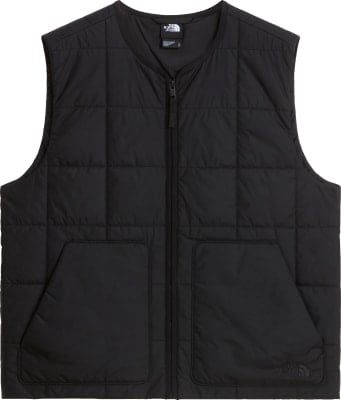 Schwarze gesteppte Weste von The North Face mit Reißverschluss und Taschen. Schwarze gesteppte Weste von The North Face mit Reißverschluss und Taschen.