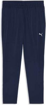 Dunkelblaue Puma Sporthose mit weißem Logo auf dem Oberschenkel. Dunkelblaue Puma Sporthose mit weißem Logo auf dem Oberschenkel.