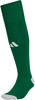 Grüner Sportsocken mit weißem Adidas-Logo und grauem Fersenbereich.