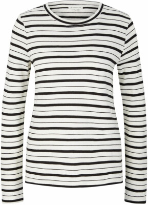Tom Tailor TOM TAILOR Crew Neck Stripe női póló hosszú ujjú