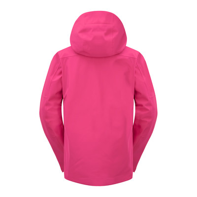 Eine rosa Kapuzenjacke von hinten. Eine rosa Kapuzenjacke von hinten.
