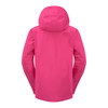 Eine rosa Kapuzenjacke von hinten.