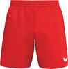 Rote Sporthose mit weißem Erima-Logo in der unteren Ecke.