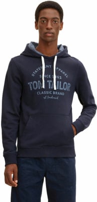 Tom Tailor Basic Printed férfi kapucnis pulóver Tom Tailor Basic Printed férfi kapucnis pulóver