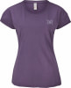 Lila T-Shirt mit kurzen Ärmeln und AR-Logo.