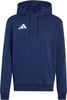 Blaue Herren-Kapuzenpullover mit Adidas-Logo auf der Brust.