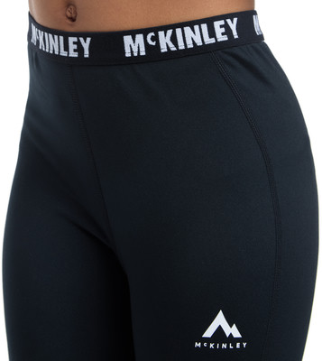 Schwarze Leggings mit McKinley-Logo und Gummizugbund. Schwarze Leggings mit McKinley-Logo und Gummizugbund.