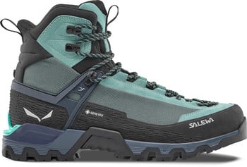 Salewa Wanderschuh mit Gore-Tex-Membran in Türkis und Schwarz.