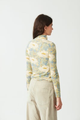 Picture Skimy Printed Snowboardpullover mit Rollkragen