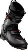 Ein schwarzer Atomic Skischuh mit roten Details und verstellbaren Schnallen.