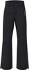Schwarze Skihose mit Markenlogo und Reißverschlüssen.