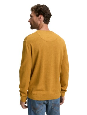 Tom Tailor Basic Crewn kötött férfi pulóver