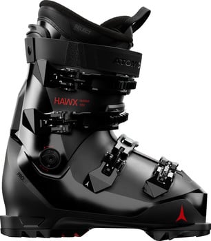 Schwarzer Atomic Hawx Magna 90X Skischuh mit verstellbaren Schnallen.