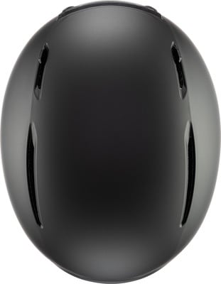 Ein matter schwarzer Helm mit Lüftungsschlitzen oben. Ein matter schwarzer Helm mit Lüftungsschlitzen oben.