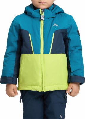 McKinley Kinder-Winterjacke mit Kapuze, mehrfarbig, mit McKinley-Logo auf der Brust. McKinley Kinder-Winterjacke mit Kapuze, mehrfarbig, mit McKinley-Logo auf der Brust.