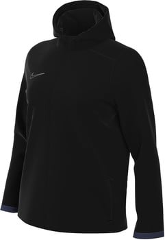 Schwarze Nike Herrenjacke mit Kapuze und Logo auf der Brust.