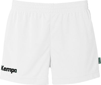 Weiße Sporthose mit Kempa-Logo am linken Bein.