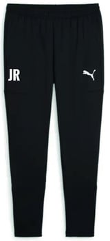 Schwarze Sporthose mit Puma-Logo und Initialen JR.