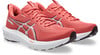 Női ASICS GT-1000 14 futócipő rózsaszínben, fehér talppal.