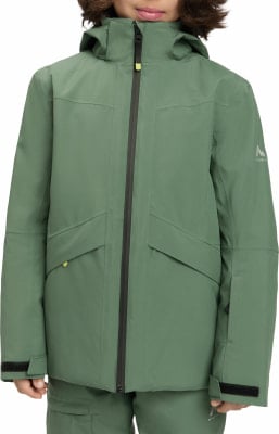 Grüne Kinderjacke mit Kapuze und Reißverschluss. Grüne Kinderjacke mit Kapuze und Reißverschluss.