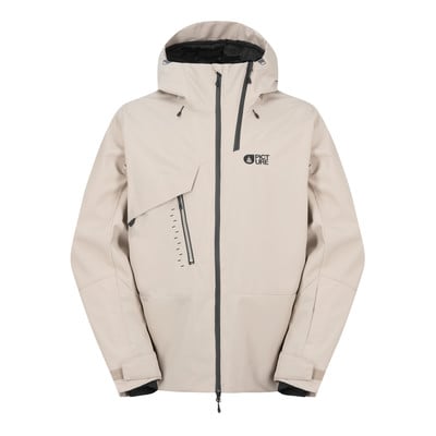 Beige Herren Skijacke mit Picture Organic Clothing Logo. Beige Herren Skijacke mit Picture Organic Clothing Logo.