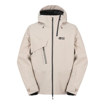 Beige Herren Skijacke mit Picture Organic Clothing Logo.