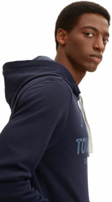 Tom Tailor Basic Printed férfi kapucnis pulóver Tom Tailor Basic Printed férfi kapucnis pulóver