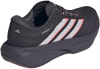 Schwarzer Adidas Supernova Solution 3 Laufschuh mit rosa und weißen Streifen.