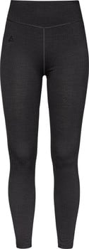 Damen-Leggings in Schwarz mit Markenlogo am linken Bein.