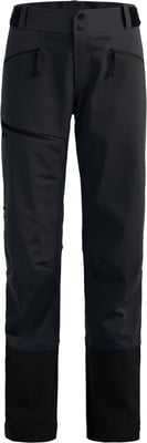 Schwarze Outdoorhose mit mehreren Taschen und verstärkten Beinabschlüssen. Schwarze Outdoorhose mit mehreren Taschen und verstärkten Beinabschlüssen.
