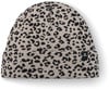 Graue Strickmütze mit schwarzem Leopardenmuster und Eisbär-Logo.