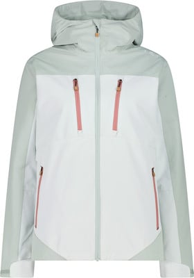 Hellgraue Jacke mit Kapuze und rosa Reißverschlüssen, ideal für Outdoor-Aktivitäten. Hellgraue Jacke mit Kapuze und rosa Reißverschlüssen, ideal für Outdoor-Aktivitäten.