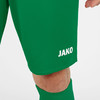 Grüne Shorts mit weißem JAKO-Logo auf dem rechten Bein.