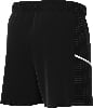 Schwarze Shorts mit elastischem Bund und seitlichen Mesh-Einsätzen.