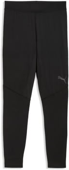 Schwarze Puma Sporthose mit dezentem Logo auf dem Oberschenkel.
