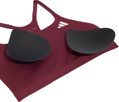 Weinrote Sport-BH mit herausnehmbaren Polstern. Weinrote Sport-BH mit herausnehmbaren Polstern.