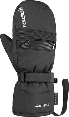Schwarze Reusch Skifäustlinge mit Gore-Tex-Logo. Schwarze Reusch Skifäustlinge mit Gore-Tex-Logo.