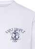 Weißes T-Shirt mit einem dunkelblauen Anker und Schriftzug Saint-Tropez.