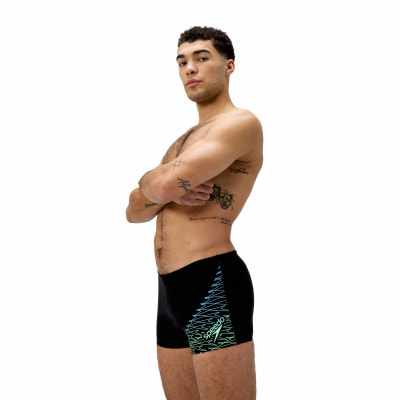 Speedo MEDLEY LOGO ASHT AM-Badehose mit Bein 80% rec. PA, 20% EA