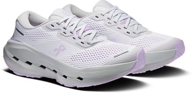 Damen-Laufschuhe in Pastelltönen von Lila und Grau.